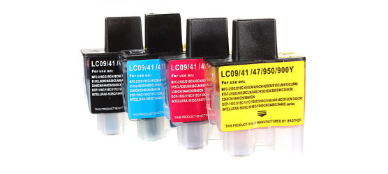 Complete set of 4 Brother LC-41 Compatible Inkjet Cartridges